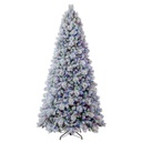 2.75 m (9 ft) artificial Christmas tree with cashmere-flocked glitter, pre-lit with 1,780 twinkling Micro-Radiant LED lights in changing colors - 1784942 - 1