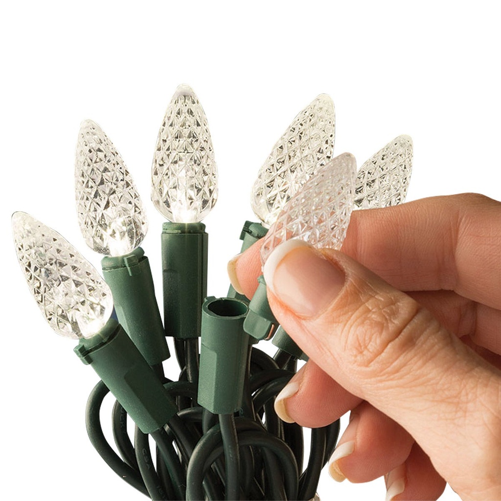 Sylvania 2 x 100 C6 Warm White LED Christmas Lights - 1851555 - 1