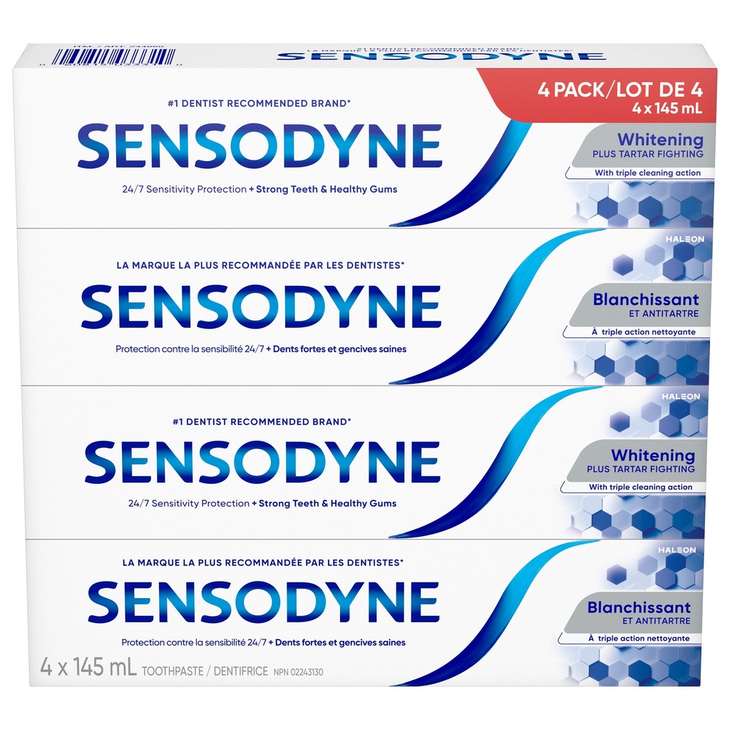 Sensodyne Whitening Toothpaste, 4 x 145 mL - 244860 - 1