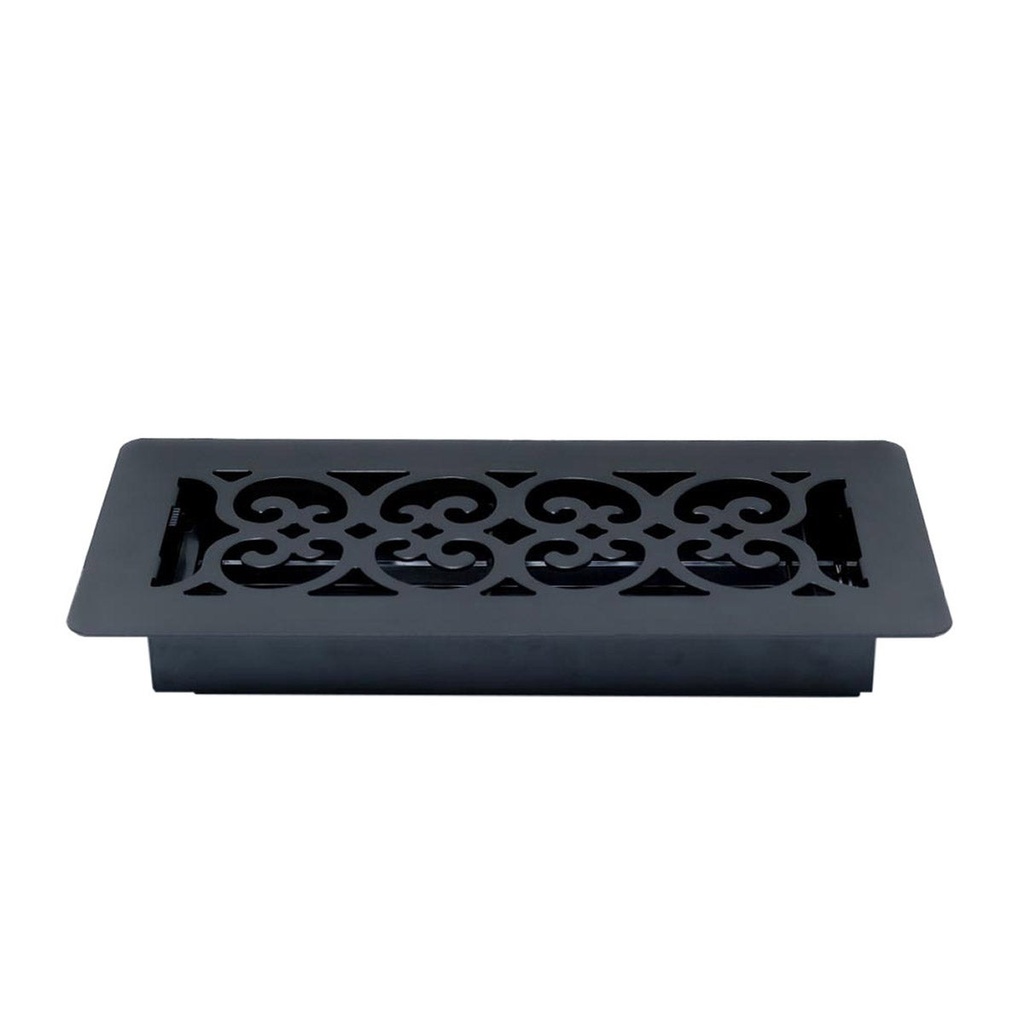 Manor House Black Low Profile Scroll Design Floor Registers, 4-pack 2173889 - 3