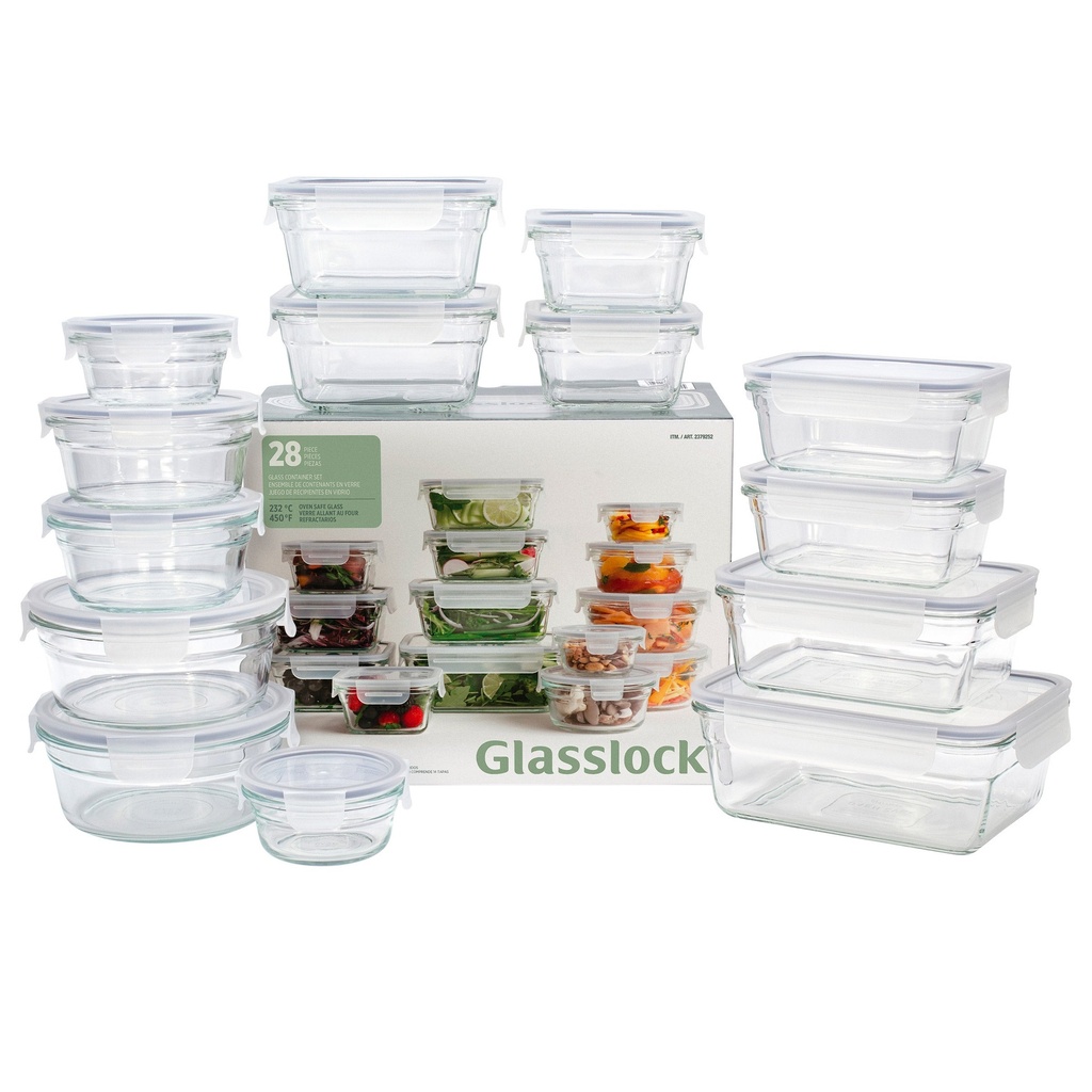 Glasslock Food Storage Set, 28-piece - 2379252 - 2