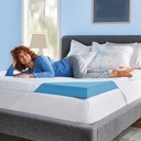 Novaform 3 in. Soothing Cool Plus Gel Memory Foam Mattress Topper 5529224 - 5