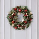 76.2 cm (30 in.) Pre-Lit Wreath with 50 Battery Operated LED Lights - 1487773 - 2