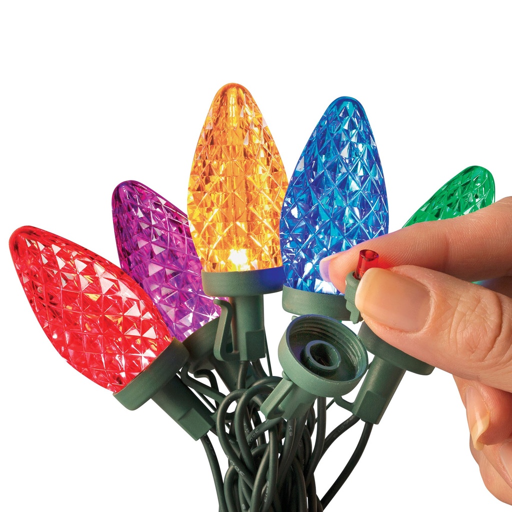 Sylvania 2 x 50 C9 Multi LED Christmas Lights - 1851550 - 1