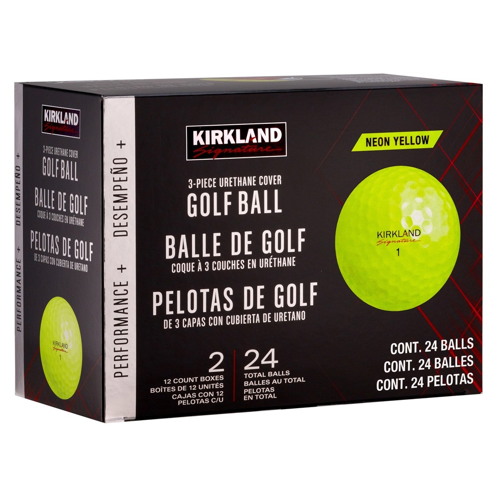 Kirkland Signature 3-piece Golf Ball, Neon Yellow, 24-count 1654550 - 1