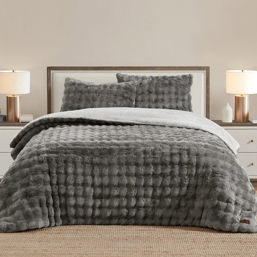 FRYE 3-piece Faux Fur Comforter Set - 9628502 - 2