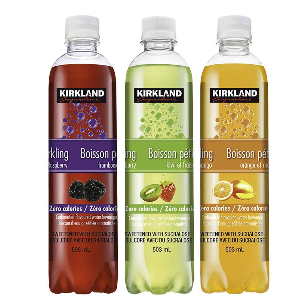 Kirkland Signature Sparkling Flavoured Water 503 mL 24-pack 835484 - 1