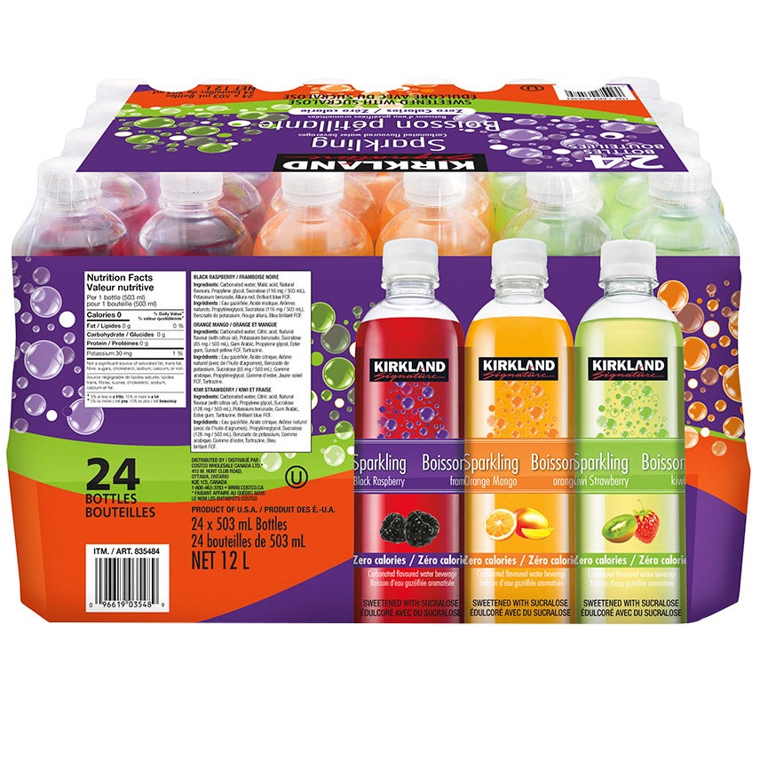 Kirkland Signature Sparkling Flavoured Water 503 mL 24-pack 835484 - 2