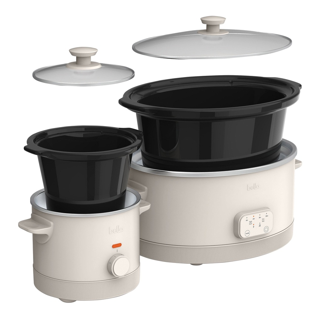 Bella 5.68 L (6 qt.) Programmable Slow Cooker with 1.89 L (2 qt.) Slow Cooker 2002002 - 2