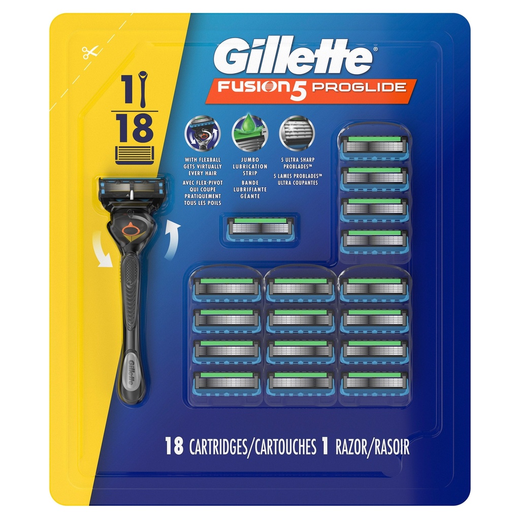 Gillette Fusion5 Proglide Razor 18 Cartridges 1896366 - 1
