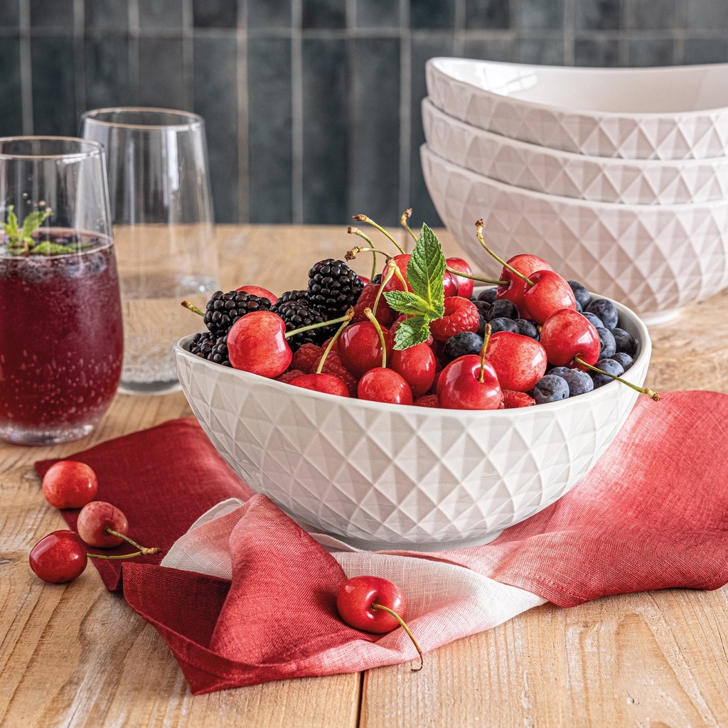 Over  Back Stoneware Serving Bowls, 4-pieces 1906778 - 3