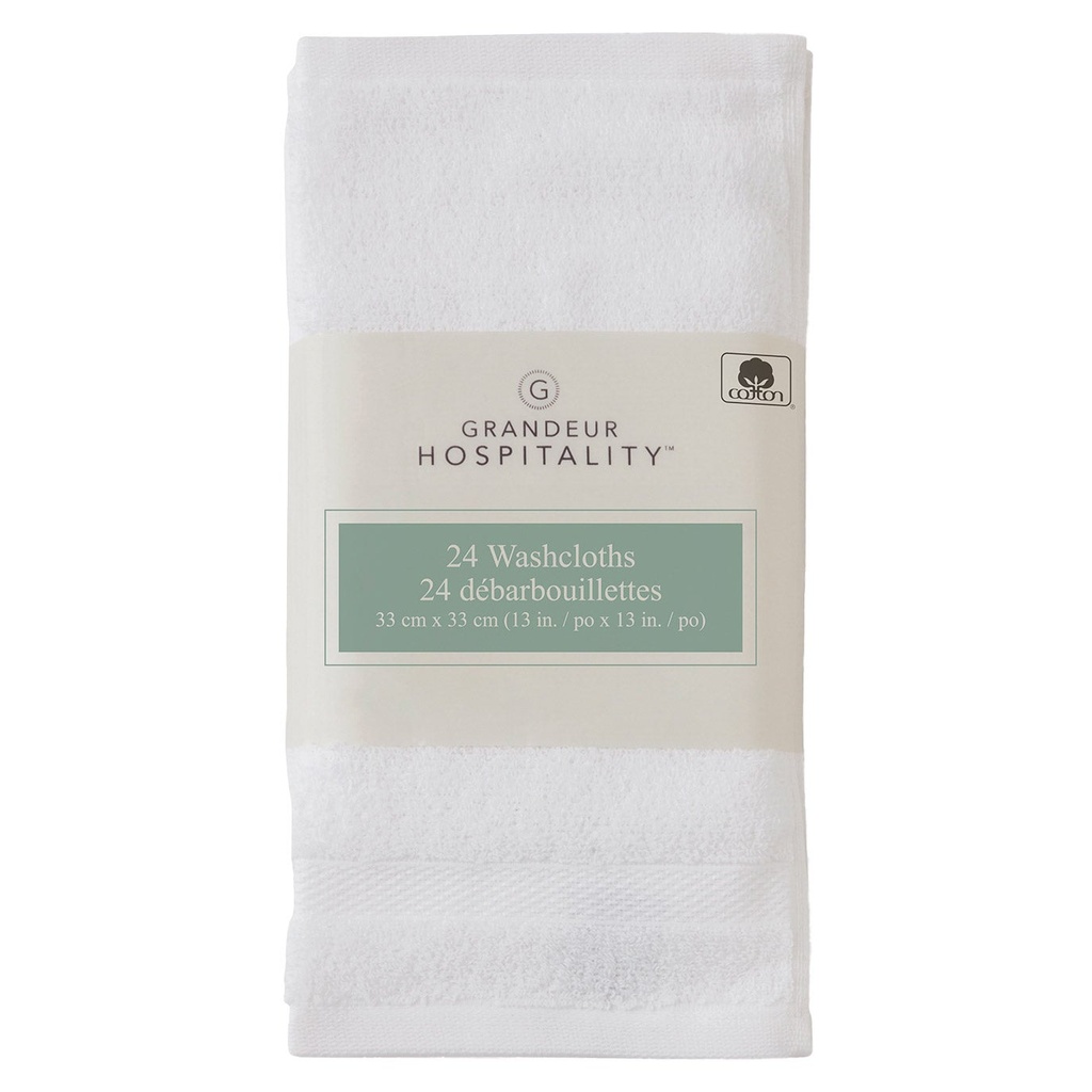 Grandeur Hospitality Washcloths, 24-pack 4500997 - 2