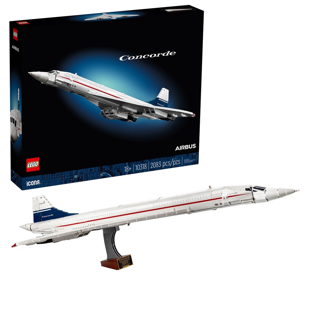LEGO Icons Concorde Plane 10318 with Bonus LEGO Minecraft The Wolf Stronghold Fortress Playset Video Game Toy 21261 2410318 - 1