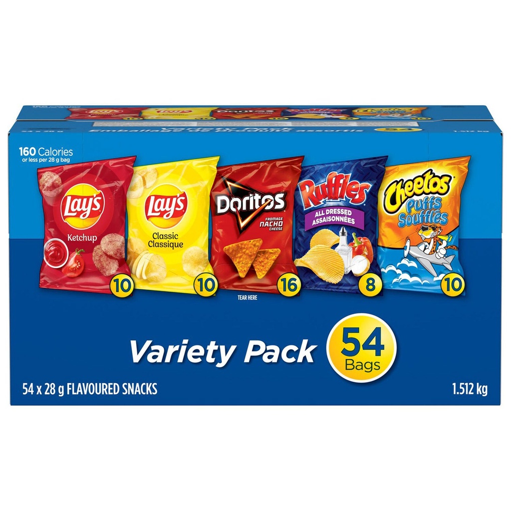 Frito-Lay Flavoured Snacks, Variety Pack, 54 × 28 g 2118631 - 2