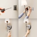 Globe Electric Wireless Rechargeable Wall Sconce, 2-pack 1806224 - 7