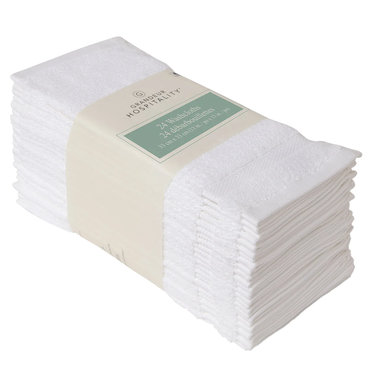 Grandeur Hospitality Washcloths, 24-pack 4500997