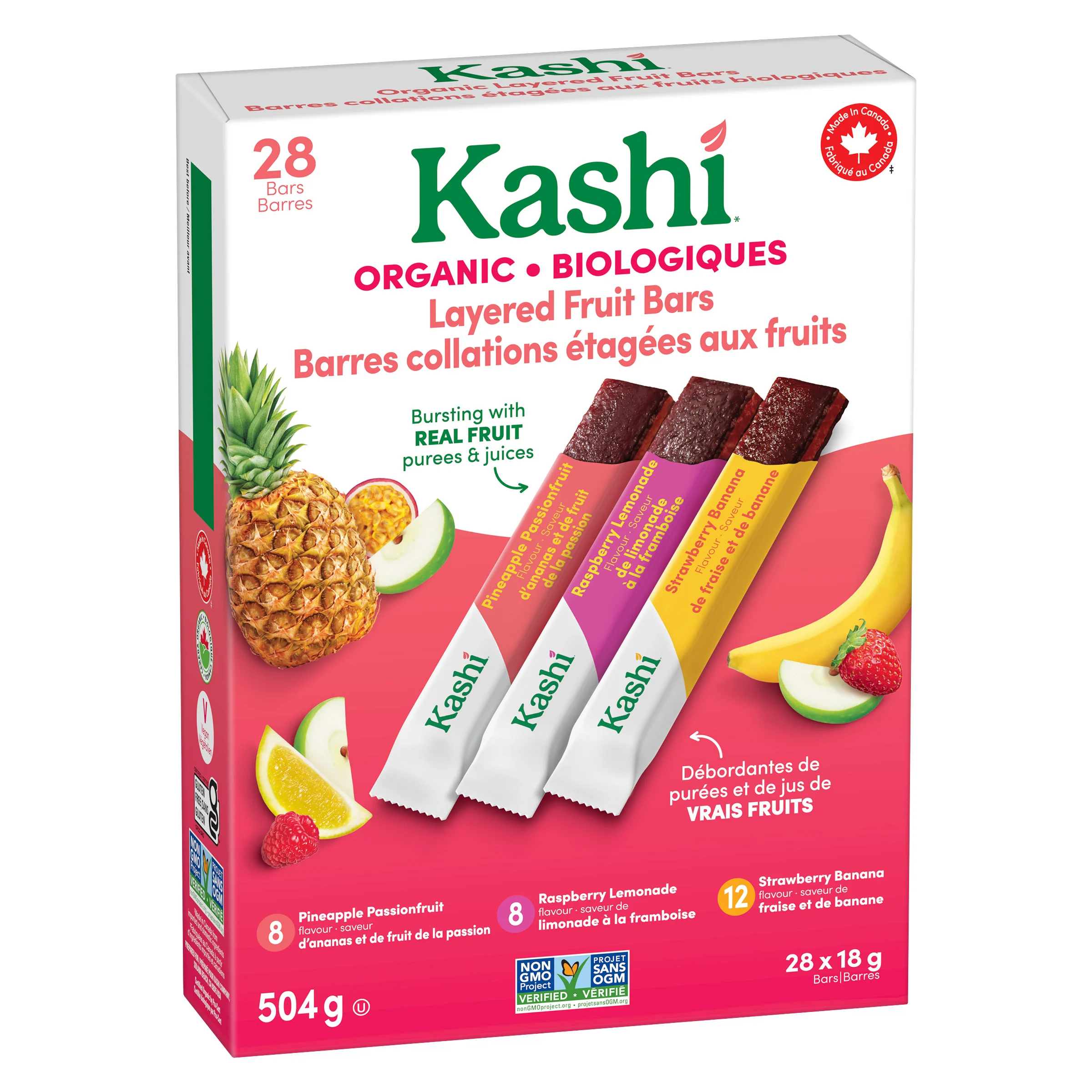 Kashi Organic Layered Fruit Bars, 28 × 18 g - 1730150
