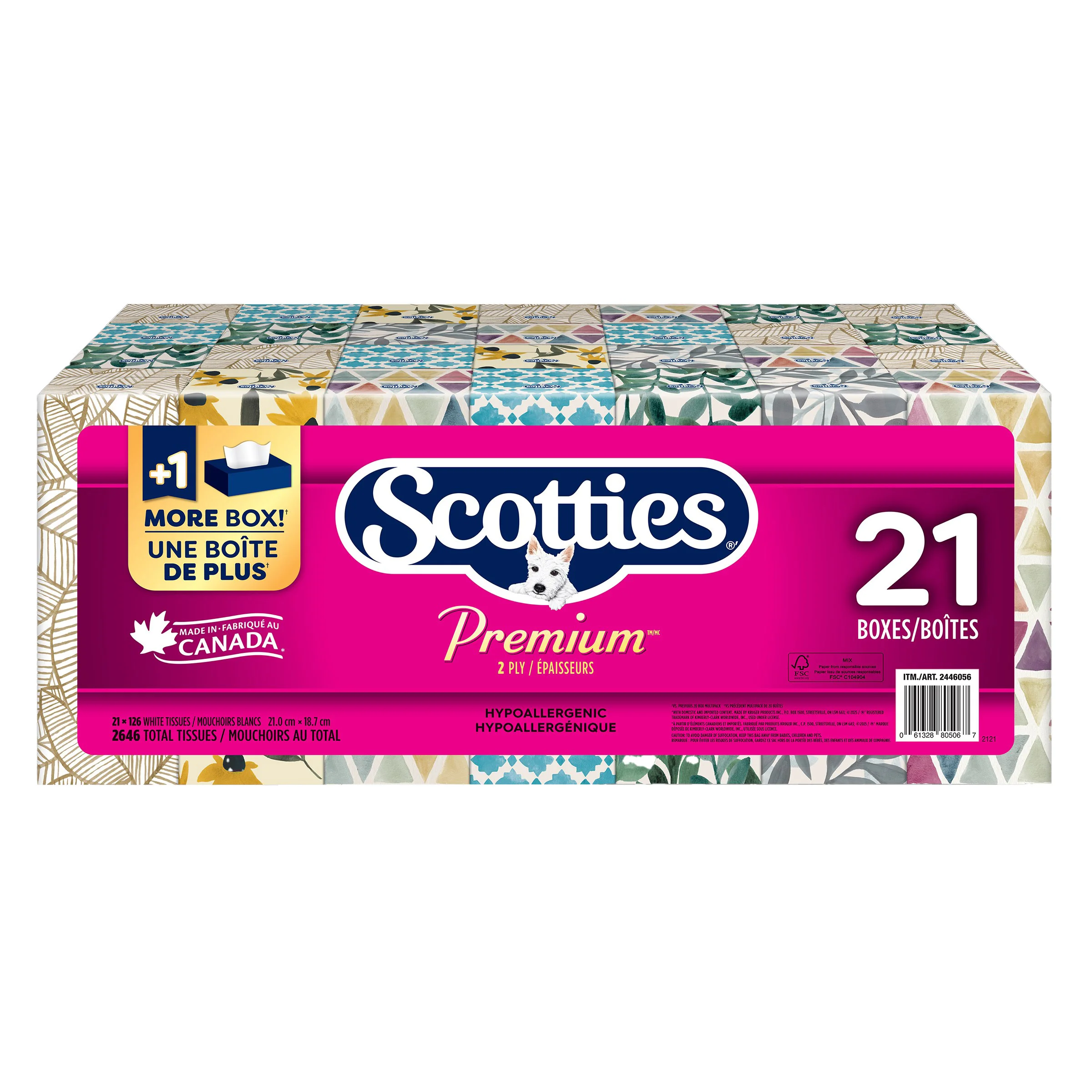 Scotties Premium Facial Tissue, 21-pack - 2446056