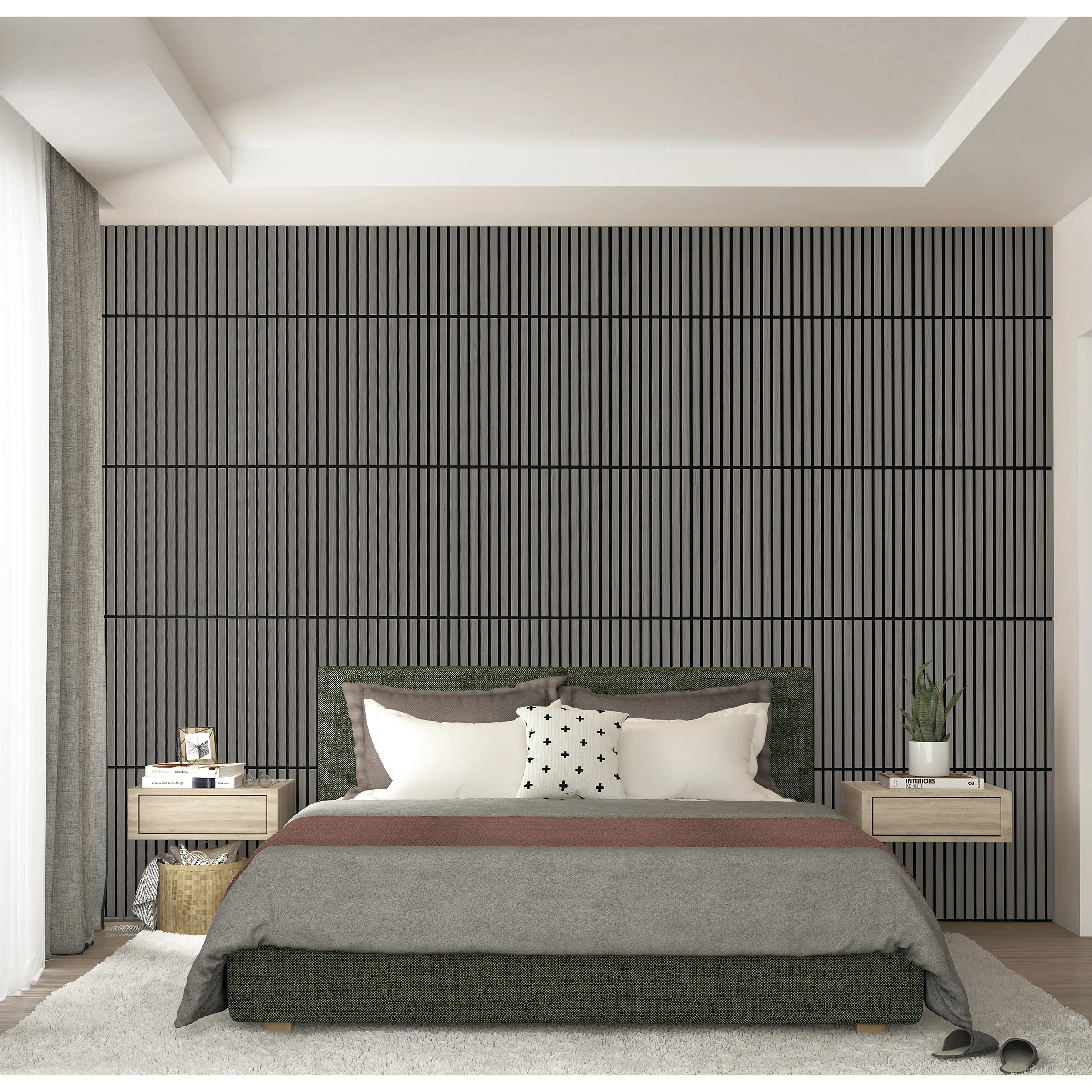Artika - Sonolok Slatted Wall Panels -Light Grey 1957361