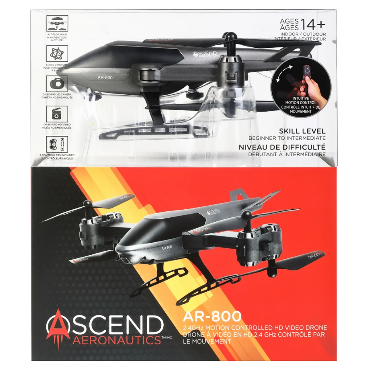 Ascend Aeronautics AR-800 2.4GHz Motion Controlled HD Video Drone - 1851421