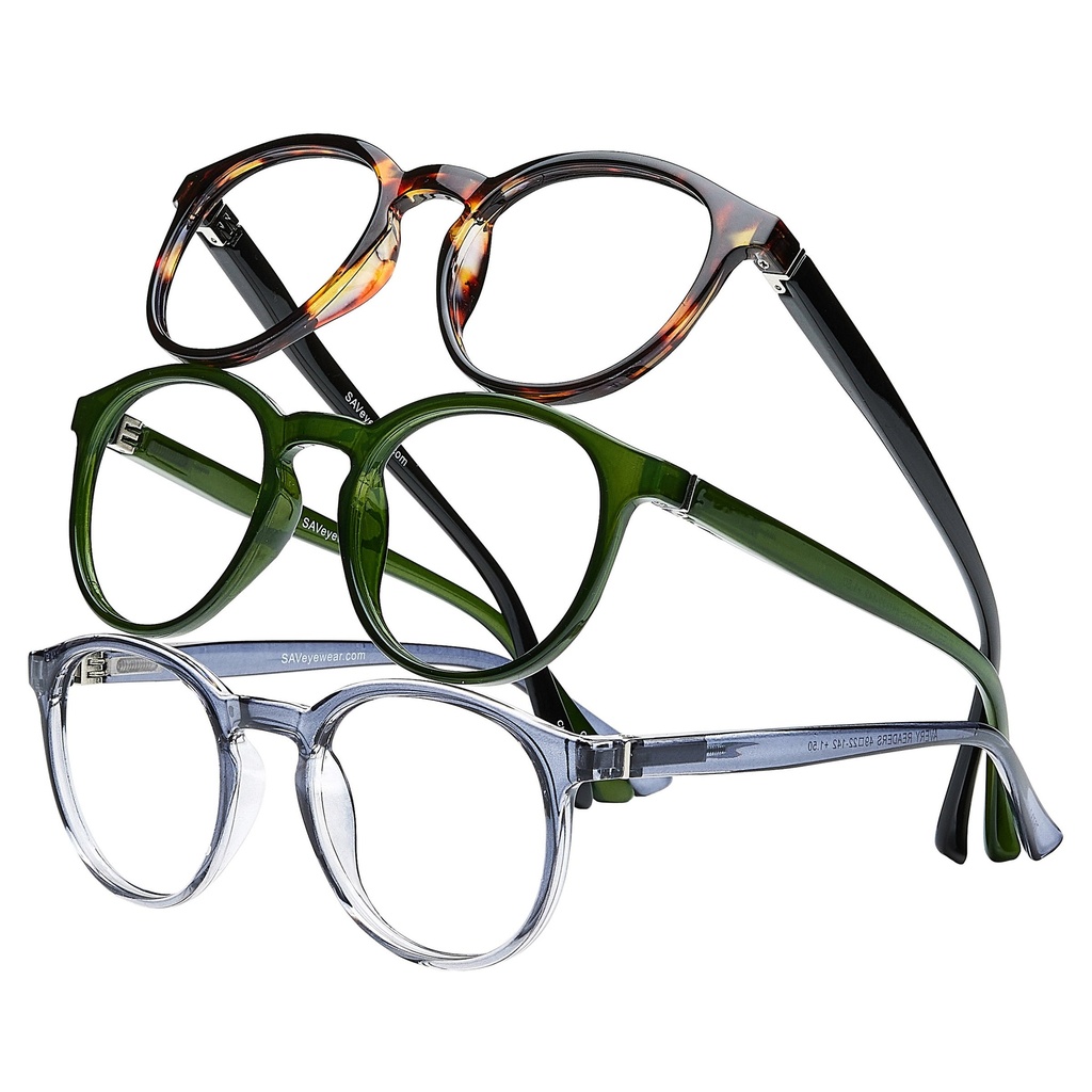 Innovative Eyewear Avery Retro Round Readers, Pack of 3 - 1802600