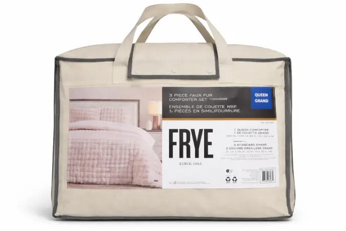 Frye Faux Fur Comforter Set, Queen Size, 3-Piece