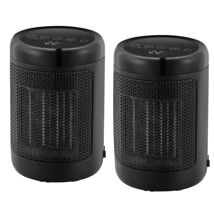 OmniHeat Digital Ceramic Personal Heater, 2-pack