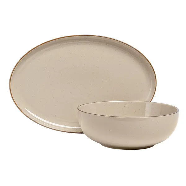 over n back Options Stoneware Serving Set