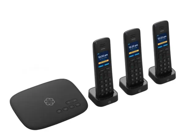 Ooma Telo Air Internet Home Phone Service with 3 Cordless Handsets