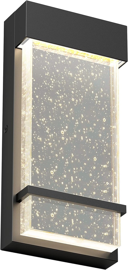Artika Skyler Seeded Glass Outdoor Wall Sconc