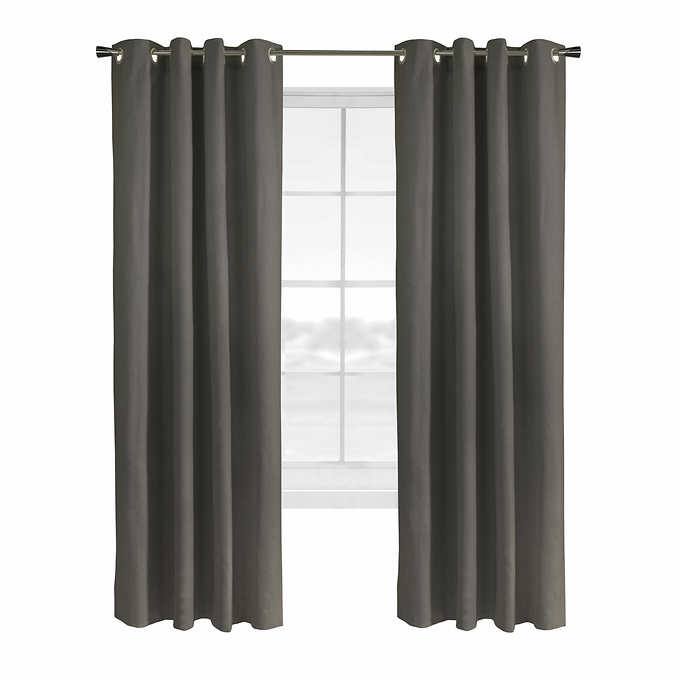 Couture - Hudson Blackout 2-pack Curtain Panel Grey
