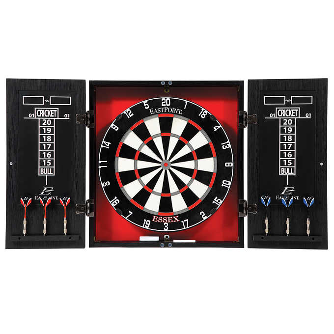 Eastpoint Essex Bristle Dartboard and Cabinet Set