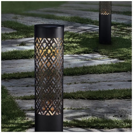 [solar-bollard-2pk-1671541] Naturally Solar Bollard Solar Light Round 1671541