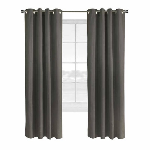 [couture-dec-curtain-1686932] Couture - Hudson Blackout 2-pack Curtain Panel Grey