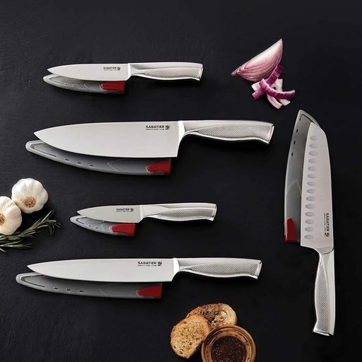 [sabatier-brass-rivet-1707150] Sabatier 5 Piece Knife Set 1707150