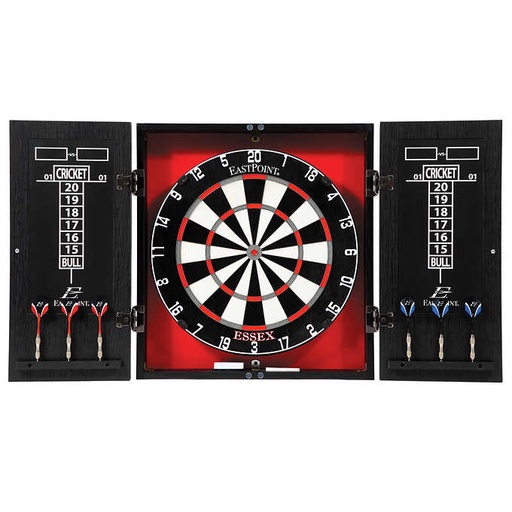 [essex-bristle-dartbo-1734476] Eastpoint Essex Bristle Dartboard and Cabinet Set