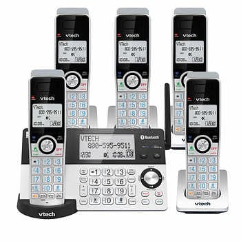 [telephone] V-Tech 5-handset Phone System with Connect to Cell 1746197