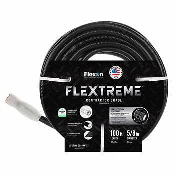 [flextreme-l00ft-hose-1765024] Flexon 5/8 in. x 100 ft. Contractor Grade Hose with Guard & Grip