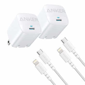 [anker-30w-charger-wi-3431200] Anker 30W Charger with USB-C To Lightning Cable 3431200