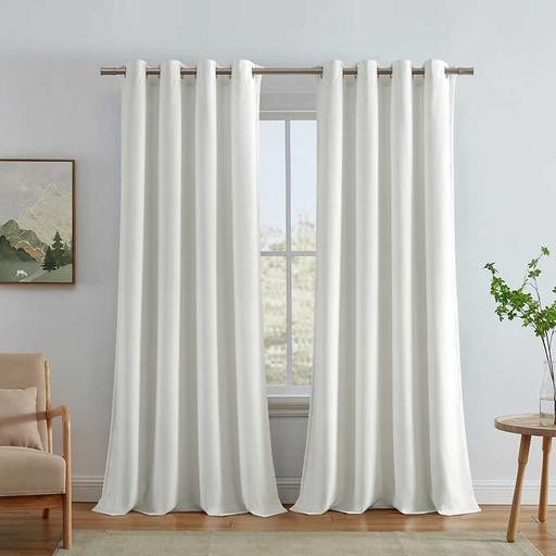 [velvet-2pnl-52x84-wh-4595125] Velvet Collection Room Darkening Curtain Panel, 2-Panel 4595125